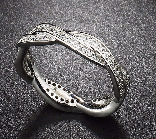 Genuine encrusted silver - cz,