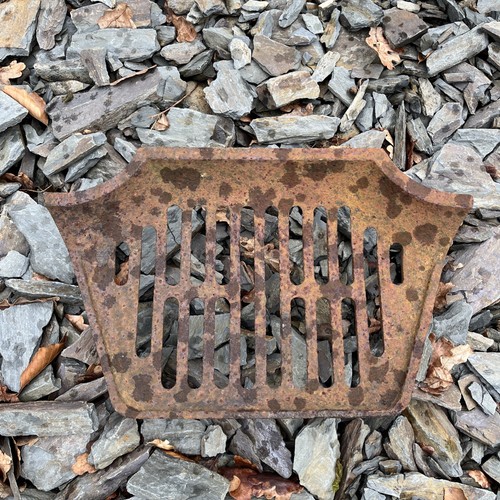 Cast iron firedog basket - iron,