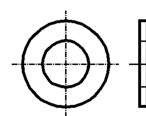 100x washer round - round;, d=9mm