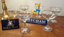 Set Of 6 Babycham Glasses