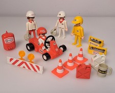 Playmobil 1974 Texaco Bundle  4 x Figures Racing Car Tools Fuel Cans - See Descr