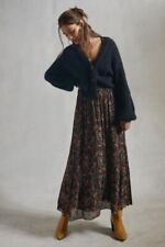 $ 368 NWOT Antik Batik Otto Paisley Crepe Maxi Skirt Size S Ruffle Hem