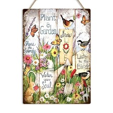 Plant a Garden Metal Tin Sign