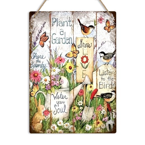Plant garden metal tin - a,