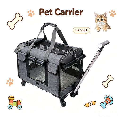 Pet carrier wheels - carrier, on