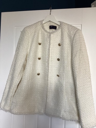 Cream boucle textured - m&s,