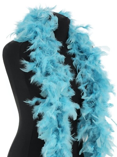 Luxury dusty blue feather boa - luxury,