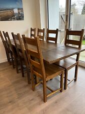 Large rustic English oak dining table 8 seater in very good condition 