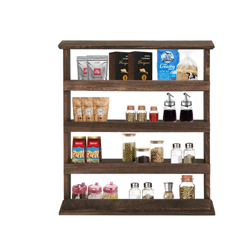 Tiers wooden spice rack - 4,