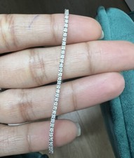 Sale - 1.40ct Natural Round  Diamond Tennis Bracelet , White gold
