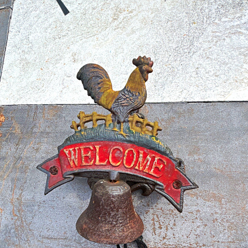 Cast iron welcome - iron, wall