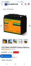 12V 50Ah LiFePO4 Lithium