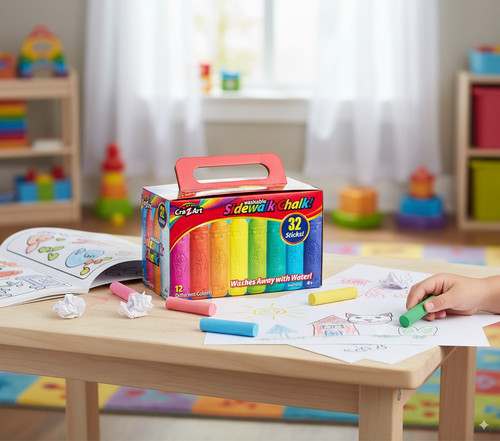 32x jumbo coloured chalk - 32x,