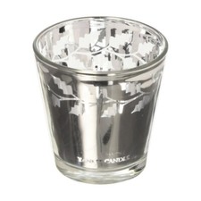 Yankee Traditional Christmas Votive Tealight Candle Holder Holly Leaf Mercury