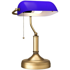 HOMCOM Banker's Table Lamp w/
