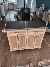 Kitchen Island Unit Butchers Block Trolley Breakfast Bar Table Storage Cabinet