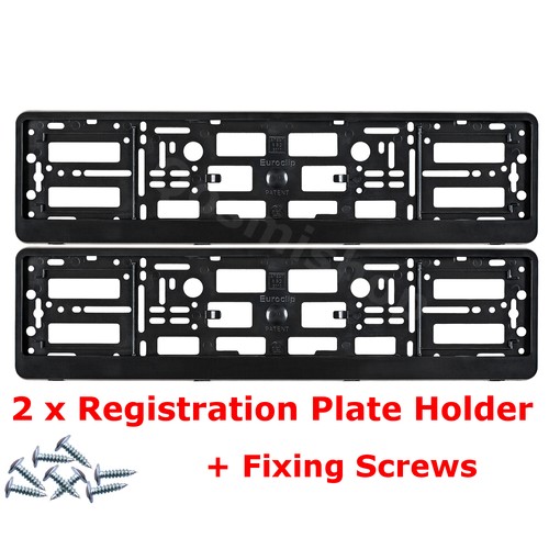 Black license number plate - 2x,