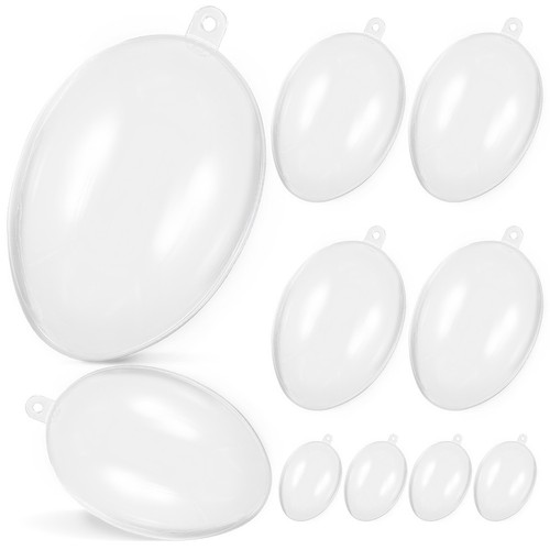 Fillable baubles clear egg - fillable,