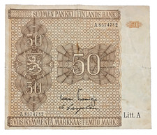 1945 FINLAND - 50 MARKKAA - P#79 - VF - L8