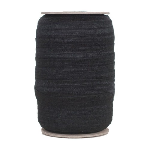 Black fold over elastic - fold,