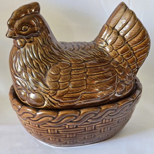 Vintage boots hen nest egg - hen,