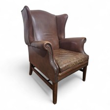 Antique style vintage high back armchair - wing back chair