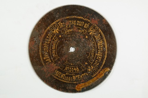 Symphonion tin plate - tin, cm