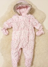 Next Pramsuit 0-3 Floral Pink