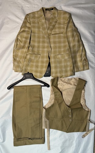 Boys beige check piece - boys, 3