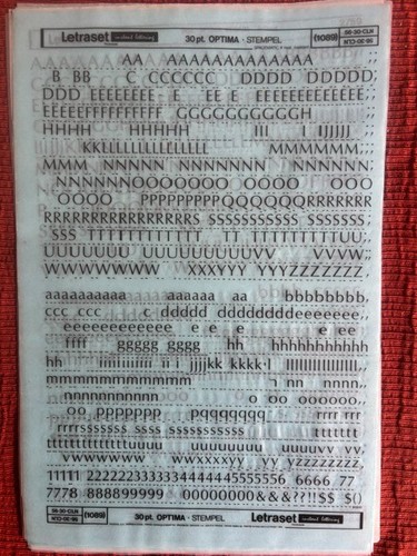 Letraset instant lettering - letraset,