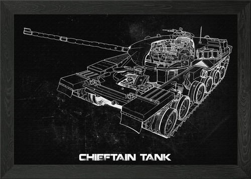 Chieftain tank framed wall art - chieftain,