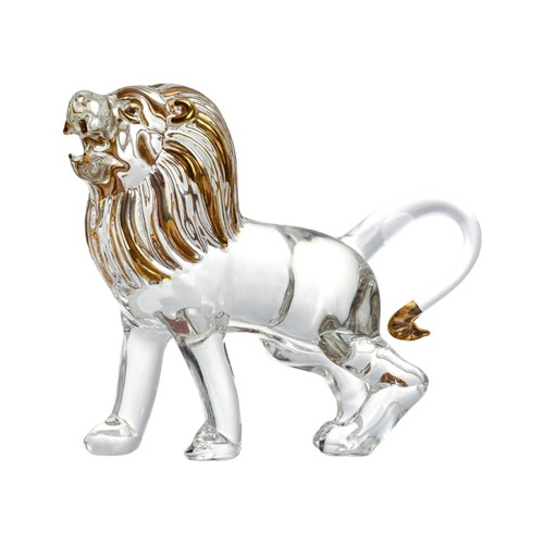 Crystal lions statue animal - lions,