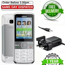 MINT CONDITION NOKIA C5-00 UNLOCKED EASY MOBILE PHONE BLUETOOTH 5MP CAMERA