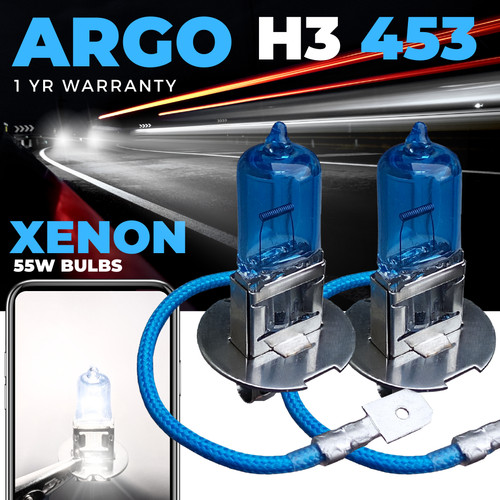Xenon white 55w headlight - h3,