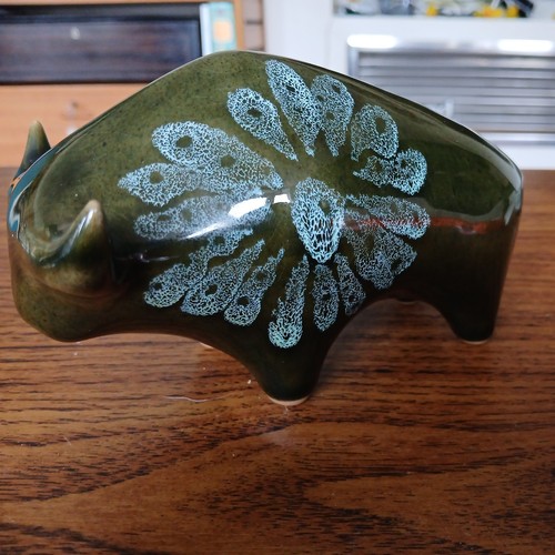 Vintage lotus pottery - pottery, bull