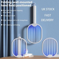 Electric Fly Zapper Killer Racket Bug Mosquito Insect Pest Swatter Wasp Trap Bat