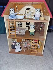 Sylvanian Families Cedar Terrace House  Fully Furnished Inc Panda Family 