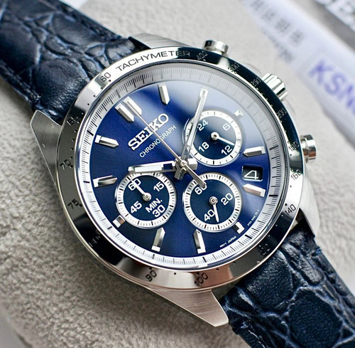 Seiko spirit blue - spirit, leather