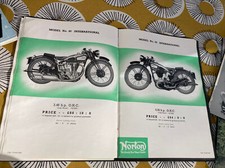 Norton 1937/38 Original Motorcycle Brochure For Big 4, 16H,Trials Etc Rare Item