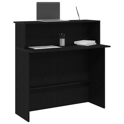 Black reception desk - black,