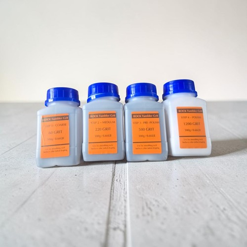 Rock tumbler grit set - rock, step