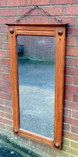 Arts Crafts oak mirror large