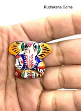 GANESH GANESHA GANPATI HINDU BUDDHIST METAL PAINTED HINDU GOD OM ELEPHANT STATUE