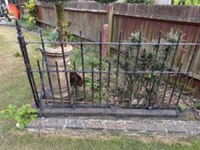 Antique Cast Iron Railing Victorian wrought iron Fence 6 foot long arched base