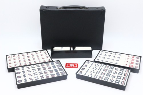 Mahjong set brown back tiles - mahjong,