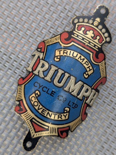 Triumph bicycle headbadge - bicycle,