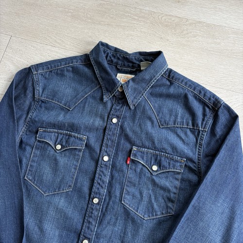 Levi denim shirt mens blue - levi's,