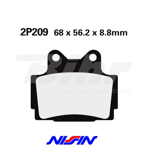Nissin 2p209gs pair pads - nissin, rear