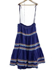 BEAMS BOY Cotton Navy Long Skirt Used