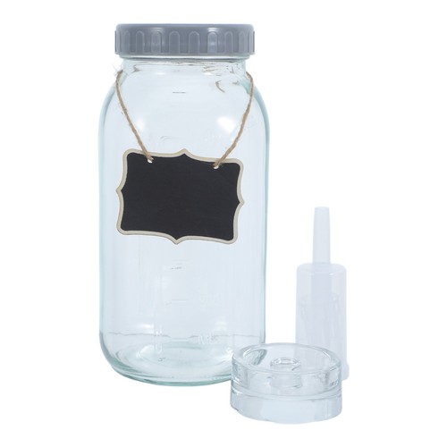 Glass fermentation jar with - glass,